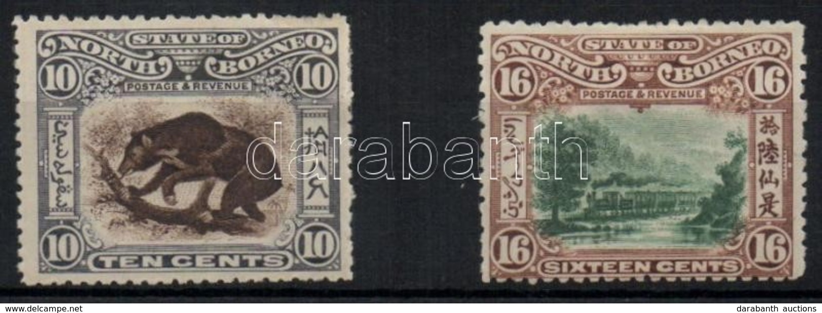 * Eszak-Borneo 1902 Forgalmi Sor / Definitive Set Mi 95-96 - Altri & Non Classificati