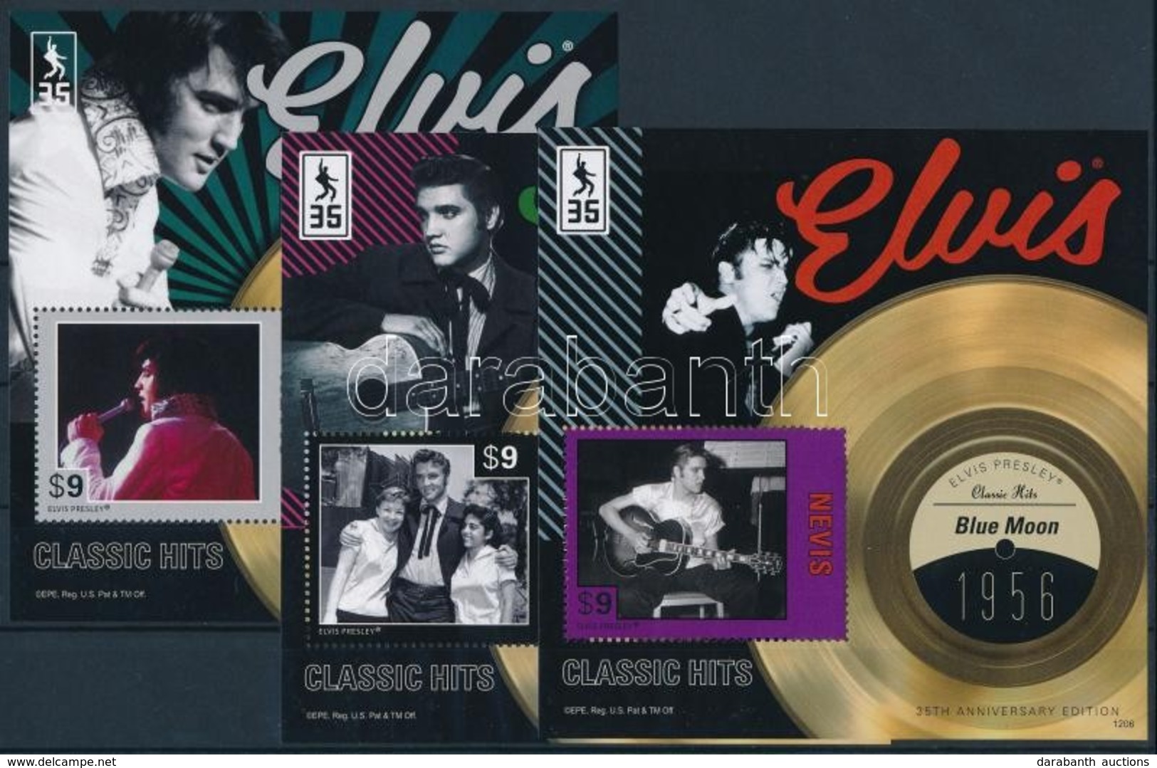 ** 2012 Elvis Presley 3 Klf Blokk Mi 316-318 - Andere & Zonder Classificatie