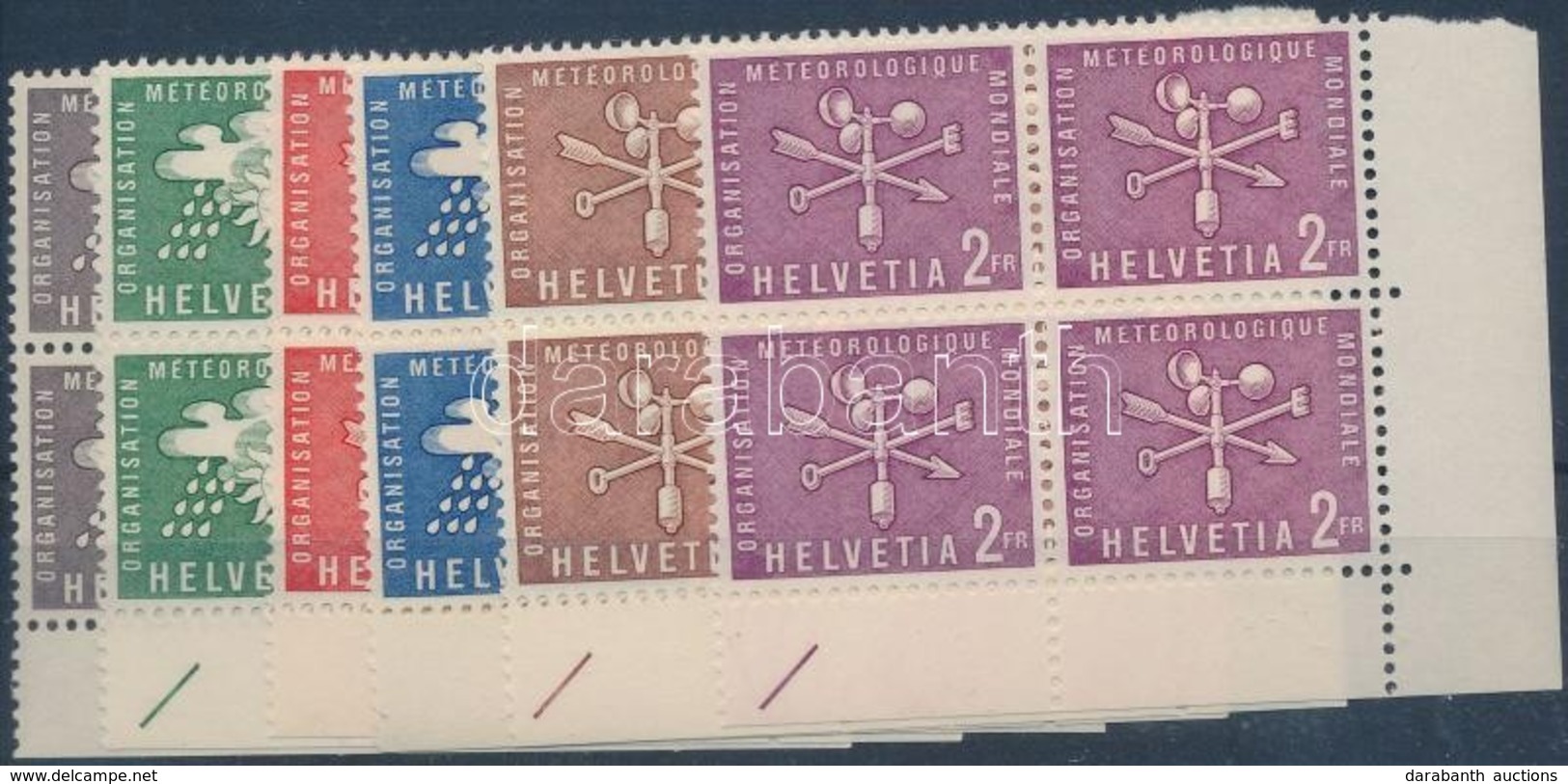 ** 1956 Meteorologiai Vilagszervezet Mi 1-6 Ivsarki Negyestoemboek - Other & Unclassified