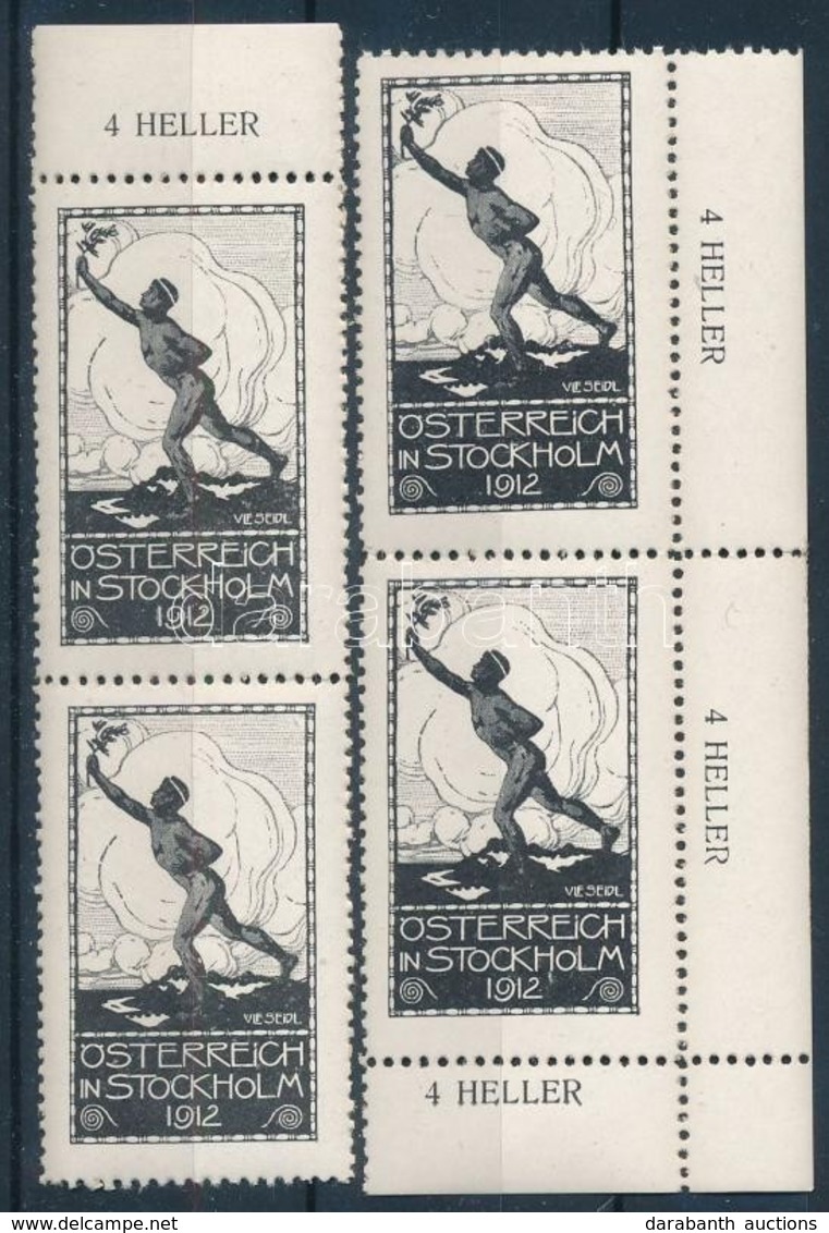** Ausztria 1912 2 Db Olimpiai Levelzaropar Ivszelekkel - Unclassified