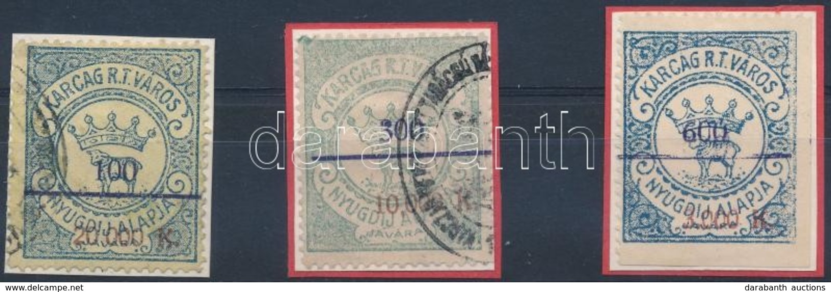 1925 Karcag R.T.V. Okirati 3 Klf Ertek? Illetekbelyeg (3.500) - Unclassified