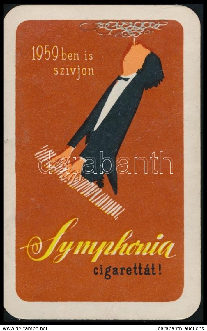 1959 Az Uj Evben Is Szivjon Symphonia Cigarettat Kartyanaptar - Advertising