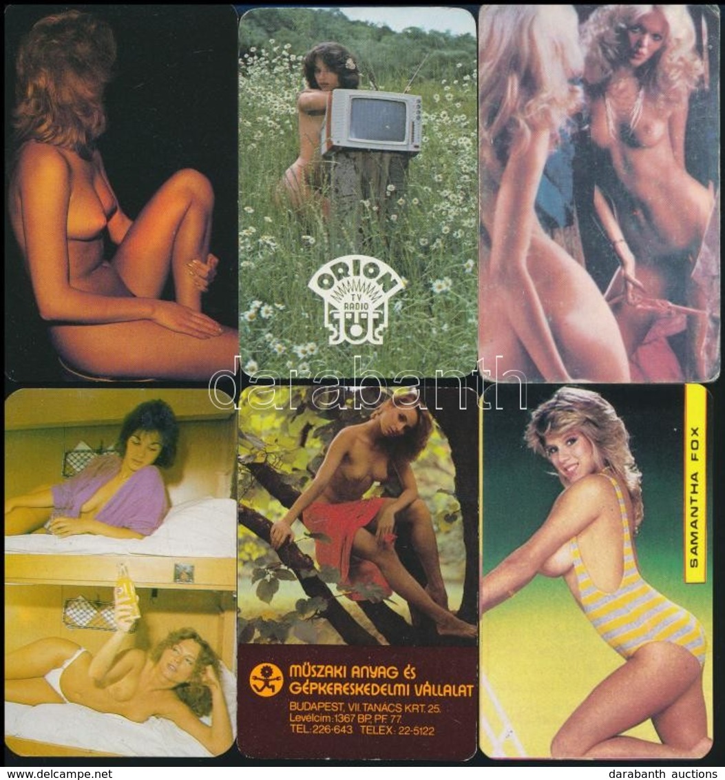 1984-1987 6 Db Erotikus Kartyanaptar - Advertising