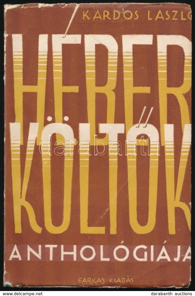 Heber Koelt?k Antologiaja. Kardos Laszlo M?forditasai. Bp.,1947, Farkas Lajos, (Igazsag Nyomda-ny.),145 P. Kiadoi Papirk - Non Classificati