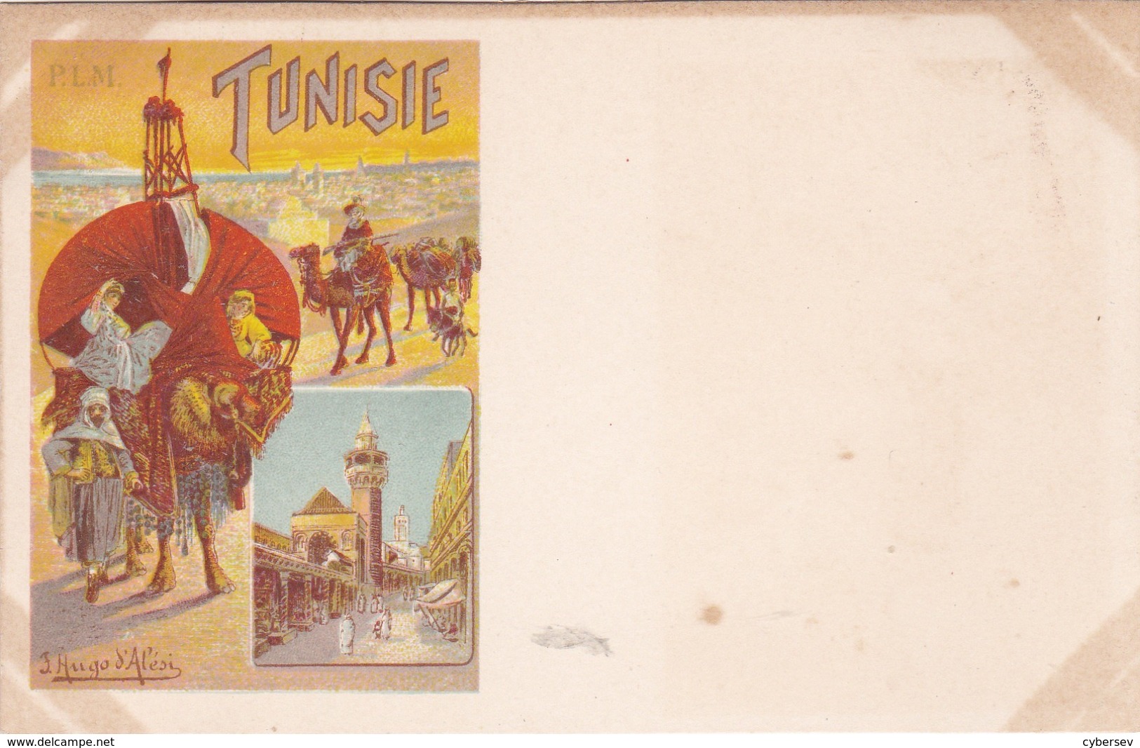 TUNISIE - Chemins De Fer PLM - Illus. Hugo D'Alési - 2 Scannes - D'Alési, Hugo