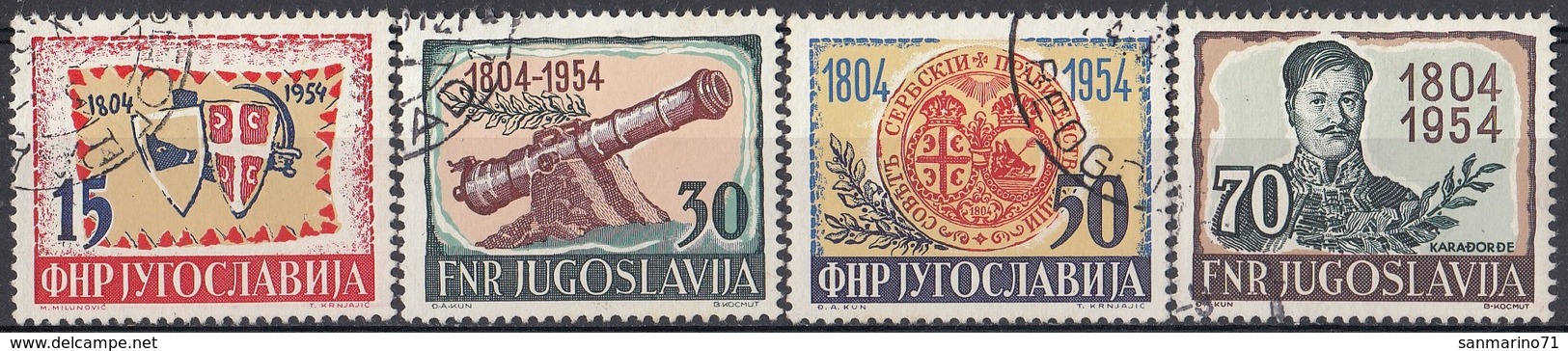 YUGOSLAVIA 751-754,used,falc Hinged - Other & Unclassified