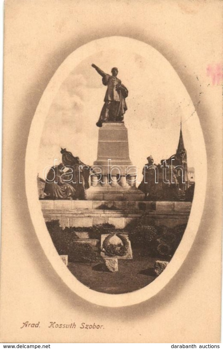 T2 Arad, Kossuth Lajos Szobor / Statue + K.u.K. Rekonvaleszenten Abt. Beim Ers. Baon. 33. Arad - Unclassified