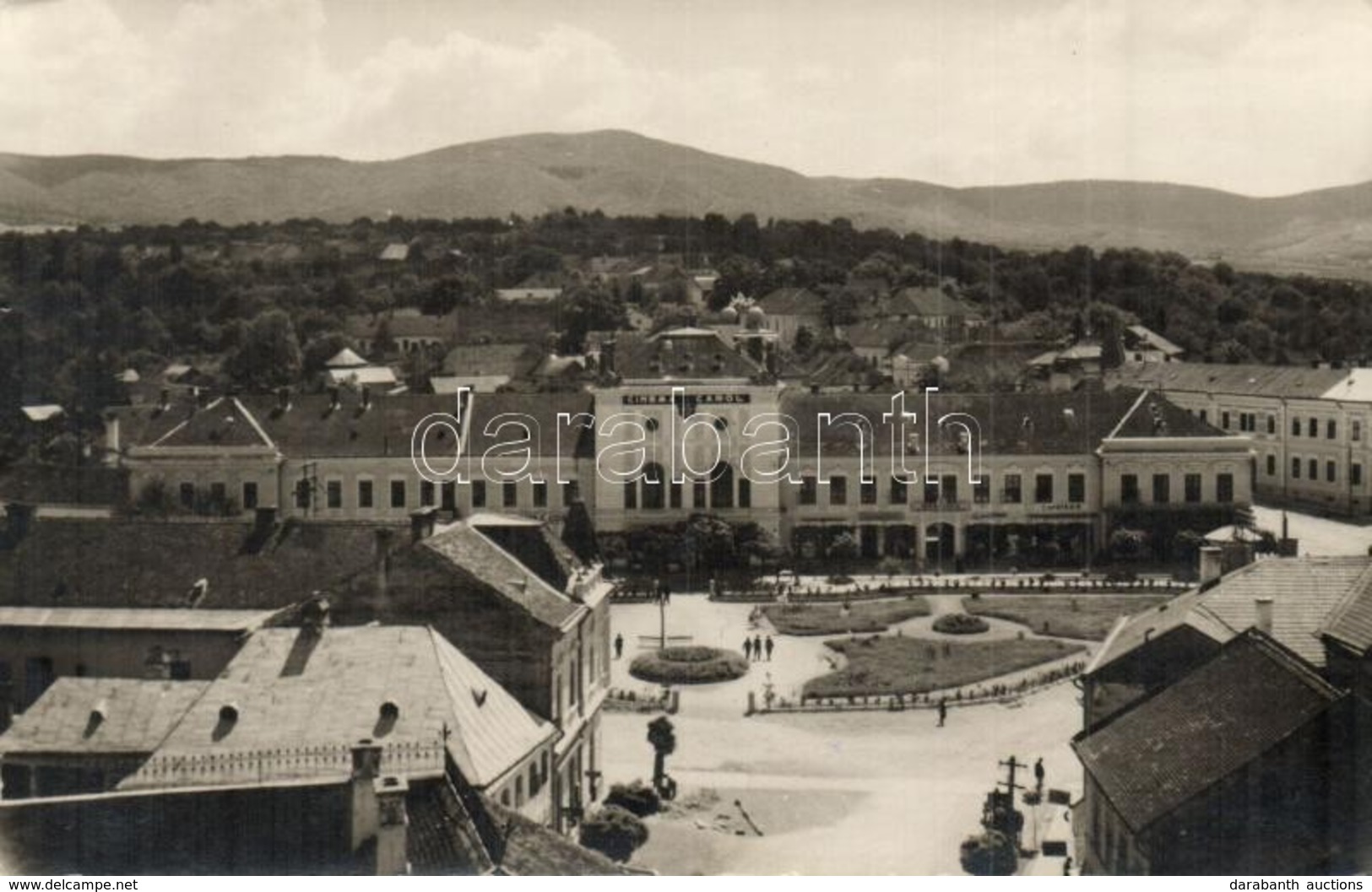 T2 1940 Zilah, Zalau; F? Ter, Carol Mozi, Uezletek / Main Square With Cinema And Shops. Photo - Unclassified