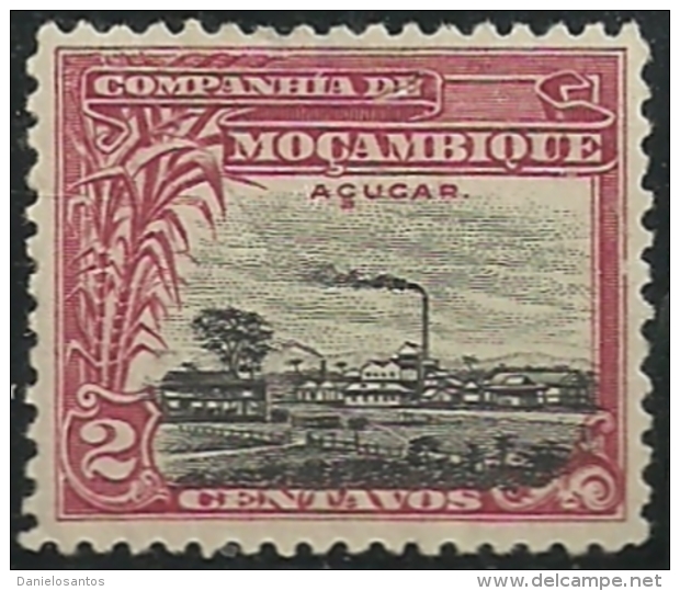 Mozambique Company Companhia De Moçambique 1918-31 A13 Sugar Refinery Hinge Mark - Agriculture