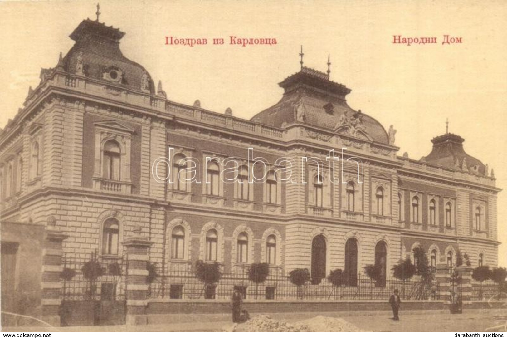 ** T2/T3 Karloca, Karlowitz, Sremski Karlovci; Narodni Dom / Szerb Nephaz. W. L. 311. / Serbian National Hall (kis Sarok - Non Classificati