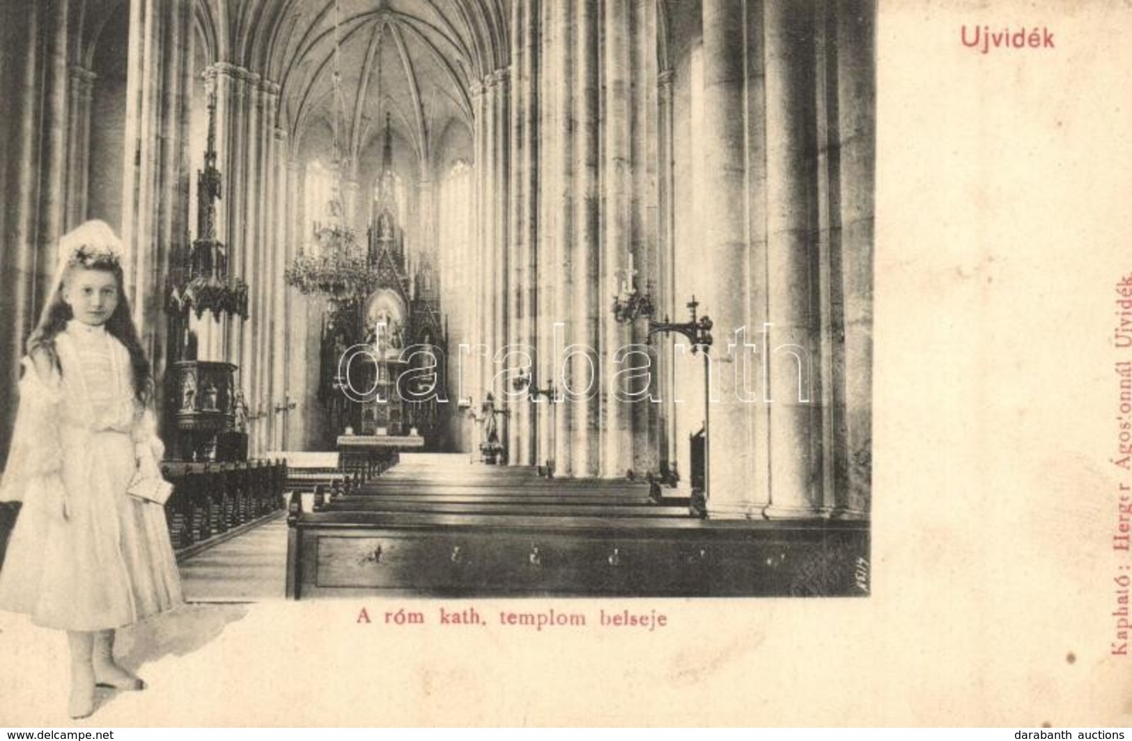 T2/T3 Ujvidek, Novi Sad; Romai Katolikus Templom, Bels?. Herger Agoston Kiadasa / Church Interior (EK) - Zonder Classificatie