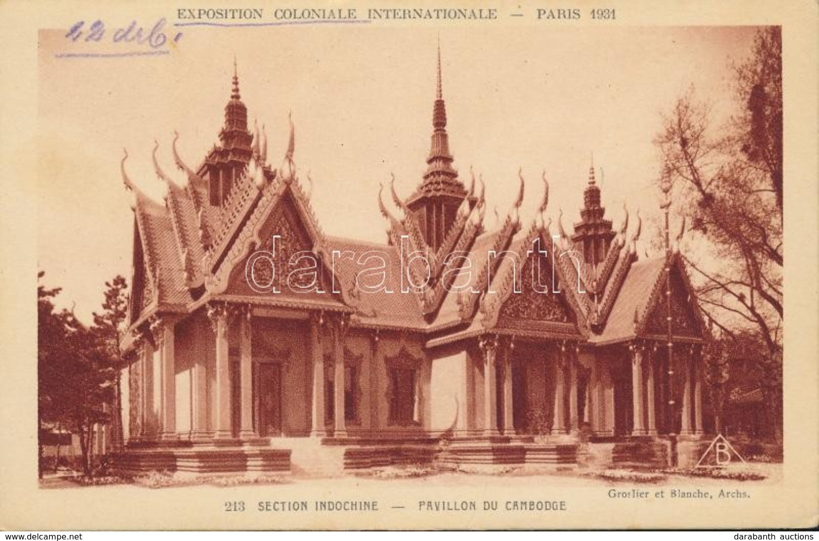 * T1/T2 Paris International Colonial Exhibition 1931, Section Indo-China, Pavilion Of Cambodia - Unclassified