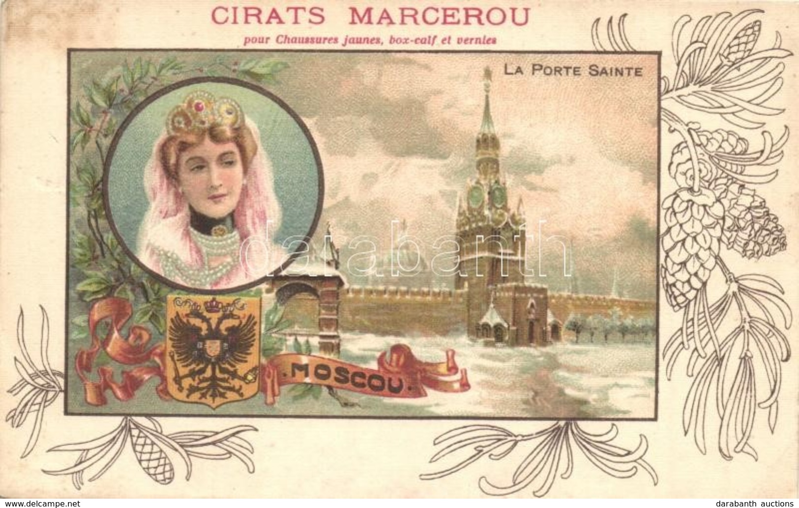 ** T3 Moscow, Moskau, Moscou; La Porte Sainte /  Spasskaya Tower And Gate In Winter, Alexandra Feodorovna Empress Of Rus - Non Classificati