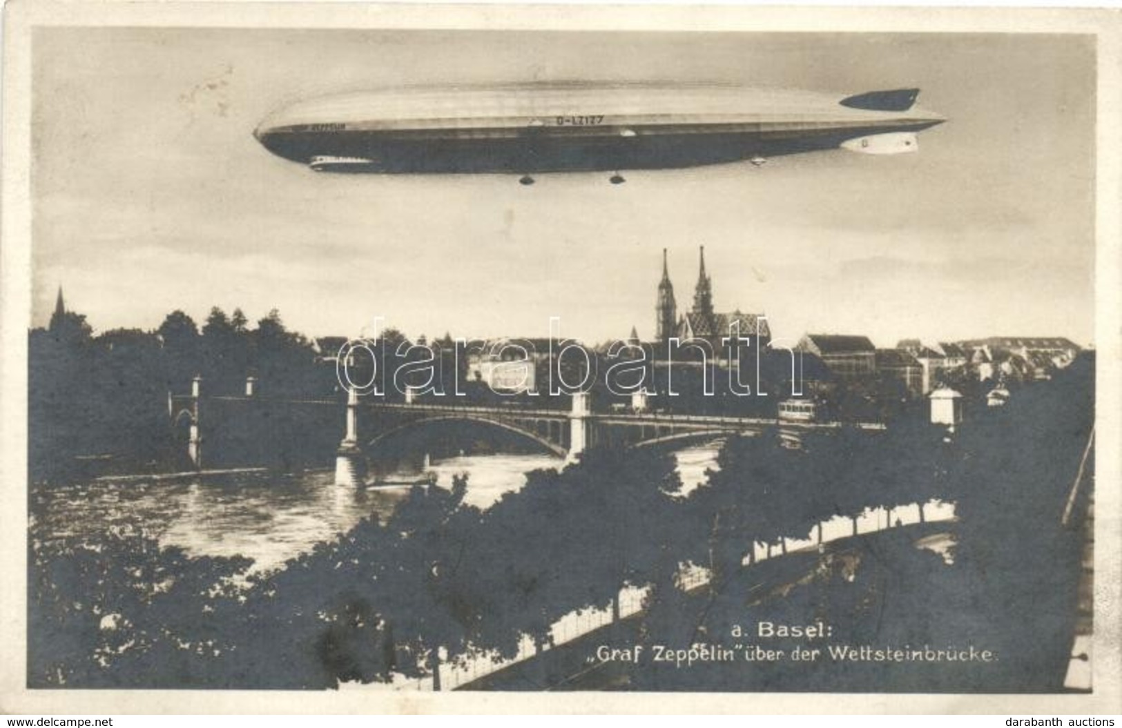T2 Basel, Graf Zeppelin 'D-LZ1Z7', Wettsteinbruecke - Unclassified