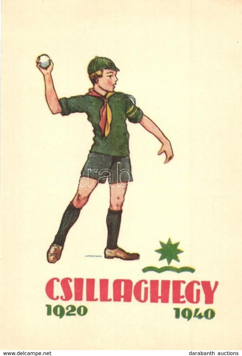 ** T1 1920-1940 Csillaghegy. Cserkesztabor M?veszlap / Hungarian Scout Camp Art Postcard - Unclassified