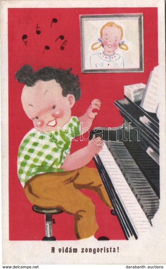 ** T2/T3 A Vidam Zongorista! / The Cheerful Pianist, Boy, Humour, Amag 0521 (EK) - Unclassified