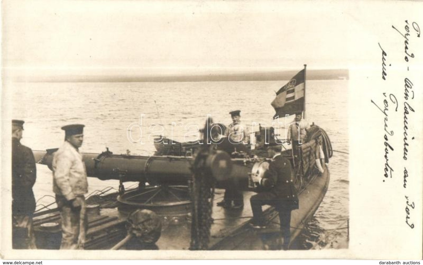 * T2 Torpedo Auslancieren An Bord Eines Torpedobootes. K.u.K. Kriegsmarine / Torpedo Inditasa Az Osztrak-Magyar Haditeng - Unclassified
