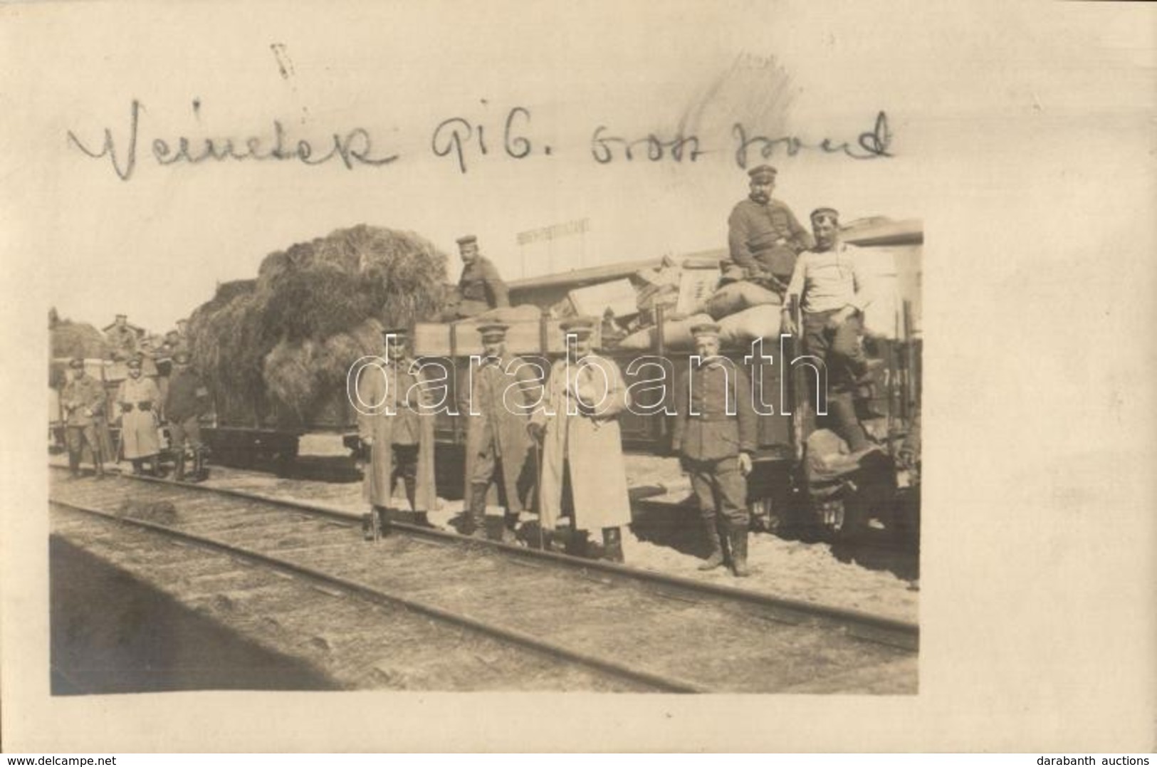 * T2 1916 Nemet Katonak Az Orosz Fronton, Tabori Vonat, G?zmozdony / Lokomotiv-Feldbahn. Verlag Der K.u.k. Feldbuchhandl - Unclassified