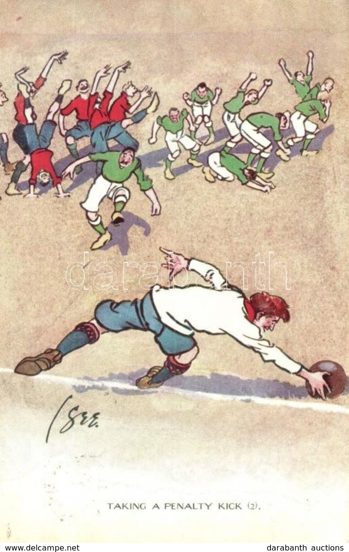 T2/T3 Taking A Penalty Kick. Football Art Postcard (EK) - Unclassified