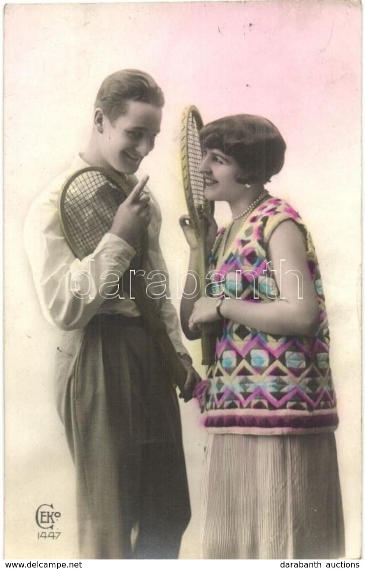 * 2 Db REGI Teniszes Motivumlap / 2 Pre-1945 Tennis Motive Postcards - Unclassified