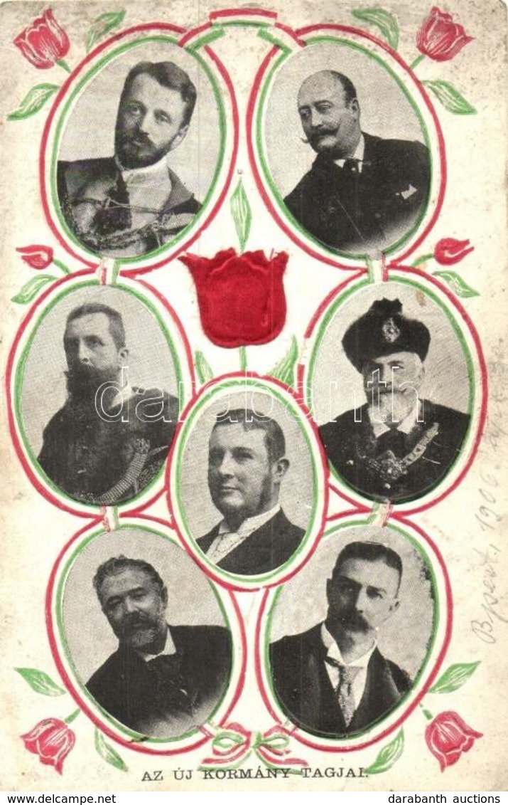 T4 1906 A Masodik Wekerle-kormany Tagjai: Wekerle Sandor, Ifj. Andrassy Gyula, Polonyi Geza, Kossuth Ferenc, Apponyi Alb - Non Classificati