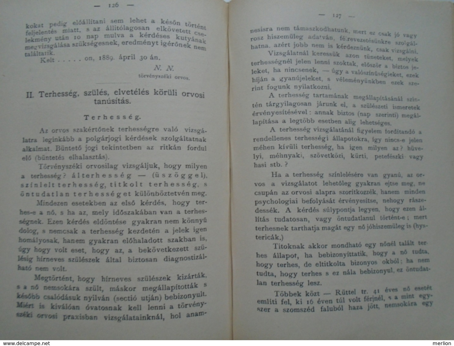 B002  Törvényszéki Orsvosszakértöi Eljárás -Dr. Fölváry Elek 1891 - Hungarian Language