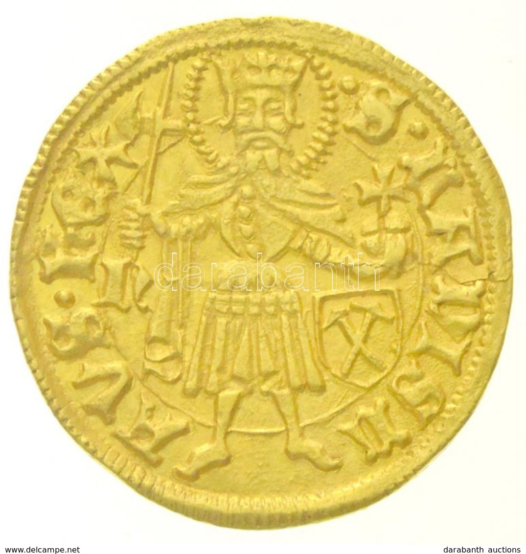 1458-1470. Aranyforint Au 'Matyas' (3,55g) T:1-,2 Hatlapjan Rep. / 
Hungary 1458-1470. Goldgulden Au 'Matthias' (3,55g)  - Zonder Classificatie