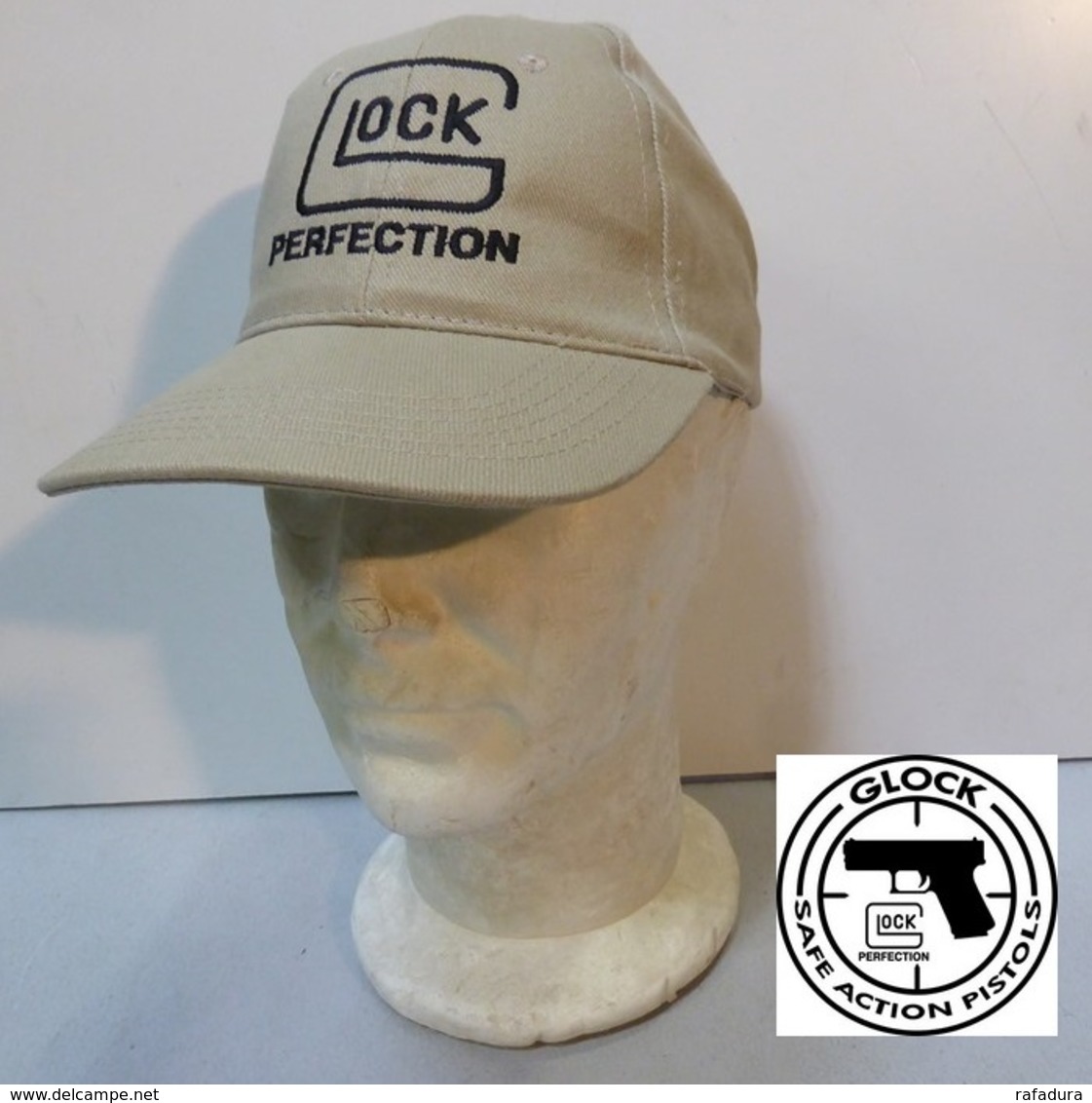 Casquette GLOCK PERFECTION Beige ( 17 19 26 18 30 AUSTRIA GUN ARME PISTOLET ) - Armes Neutralisées