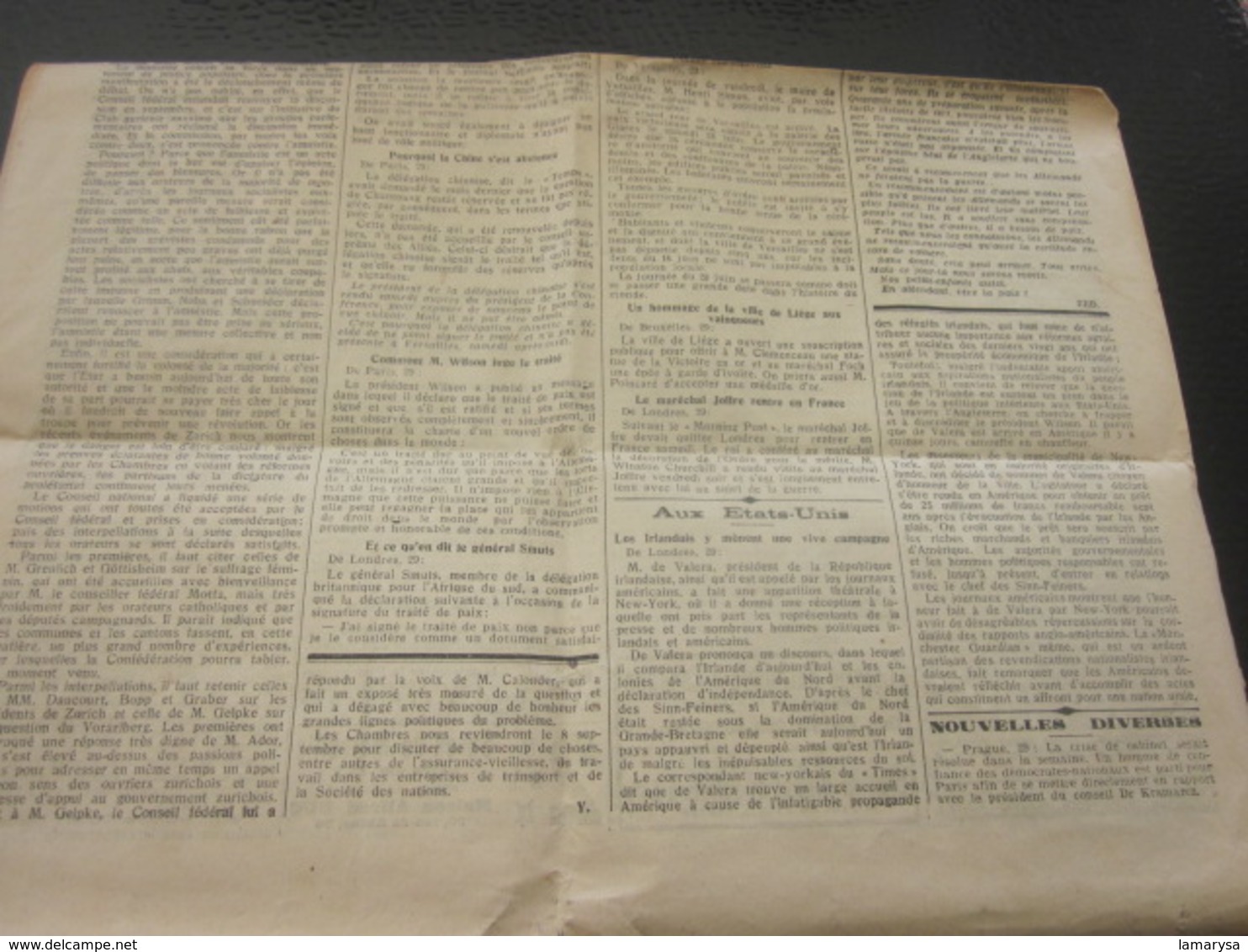 LA SUISSE GENÈVE DERNIÈRES NOUVELLES DE LA NUIT JOURNAL QUOTIDIEN N° 81 LUNDI 30 MAI 1919 APRES GUERRE LIRE TITRES. PUBS - Autres & Non Classés