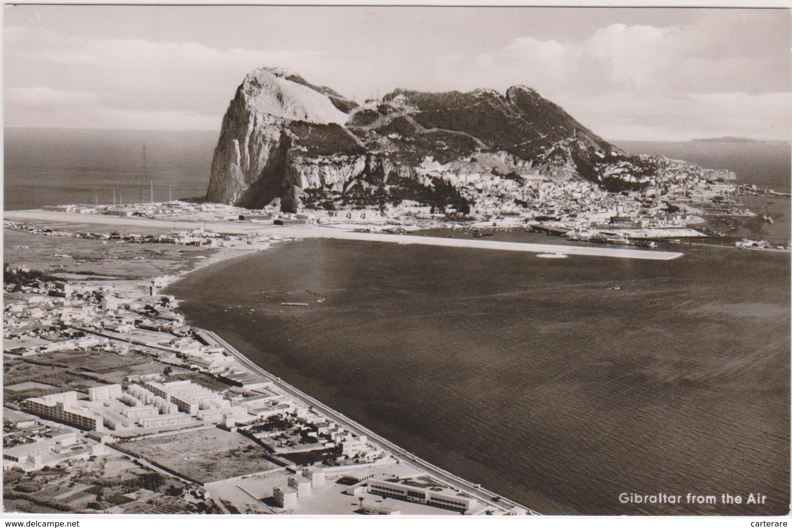 Vue Aérienne De Gibraltar,gibraltar From The Air,conquise à L'espagne  En 1704,aerial View Of Rock,carte Photo - Gibraltar