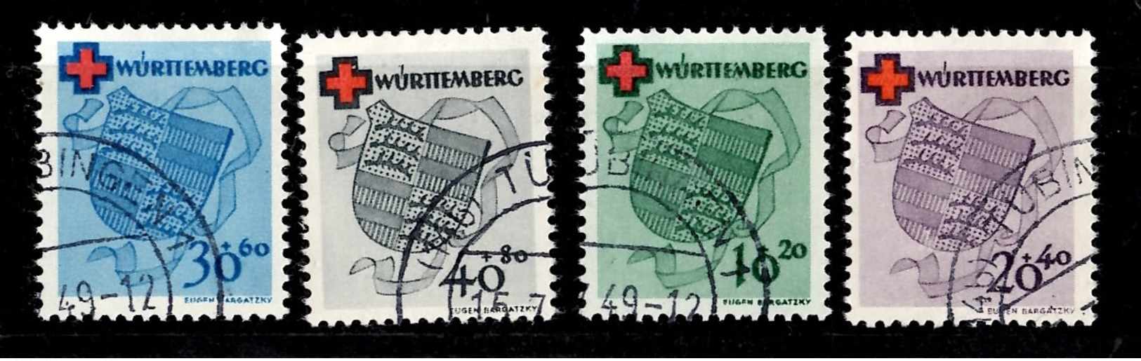 Allemagne/ZOF/Würtemberg YT N° 38/41 Oblitérés. B/TB. A Saisir! - Autres & Non Classés