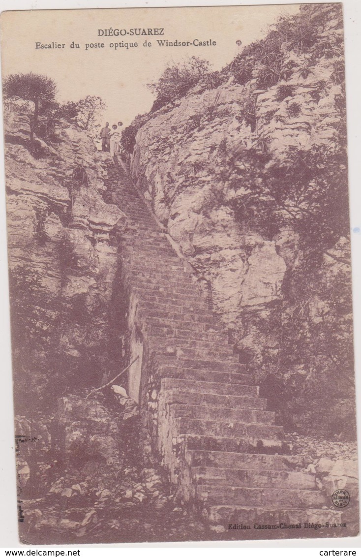 MADAGASCAR EN 1900 ,MADAGASIKARA,ile Volcanique,Diégo Suarez,diana,ANTSIRANANA,escalier - Madagascar