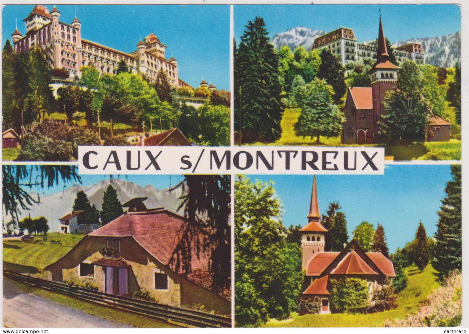 SUISSE,HELVETIA,SWISS,switzerland,schweiz,SVIZZERA ,MONTREUX,vaud,riviera Pays Enhaut,CAUX EN 1962,4 Vues - Montreux