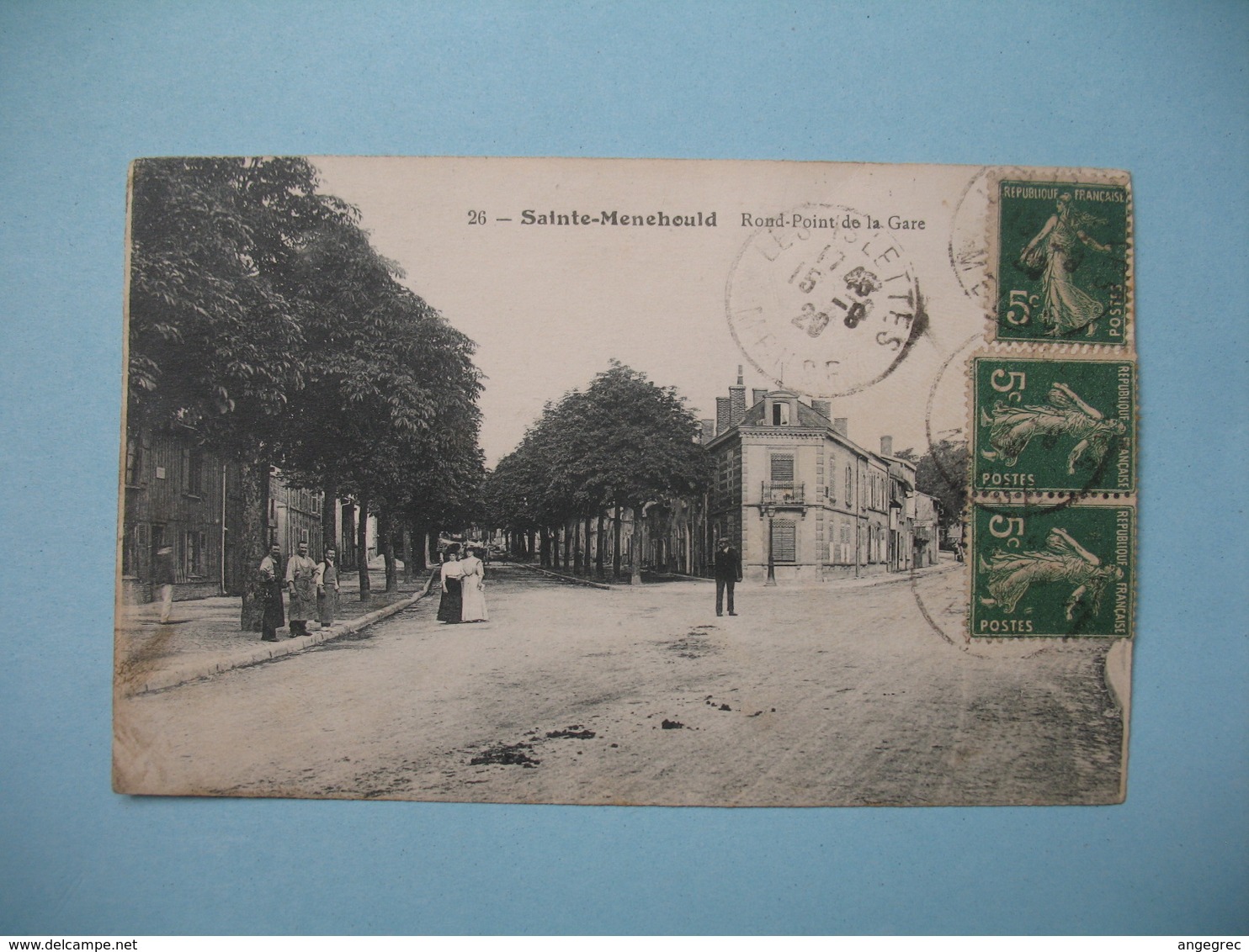 CPA  Sainte-Menehould  Rond Point De La Gare  1920 - Sainte-Menehould