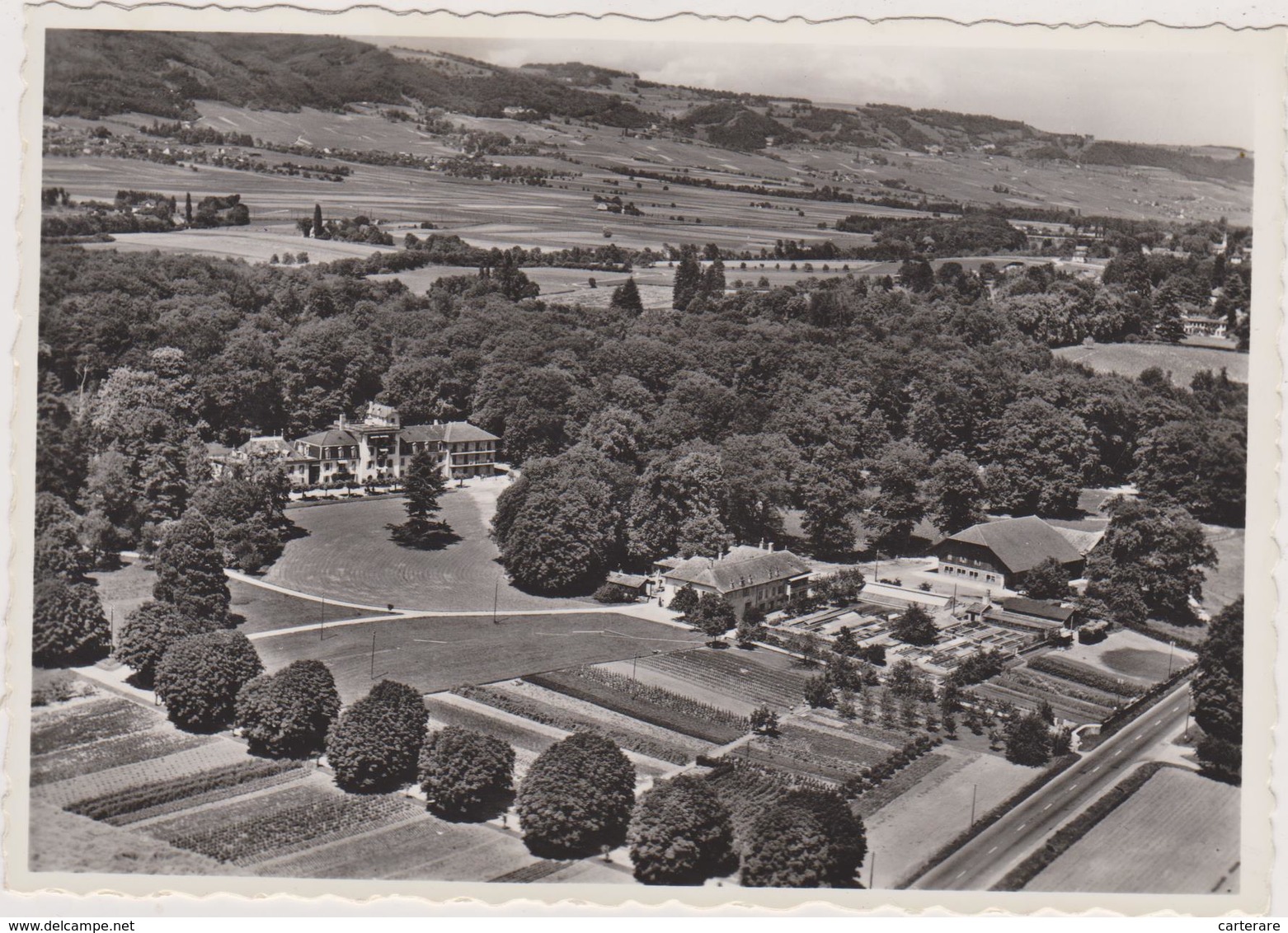 SUISSE,HELVETIA,SWISS,SWI TZERLAND,SCHWEIZ,SVIZZERA ,VAUD,GLAND,LA LIGNERE,CLINIQUE,LES TERRES EN 1950,NYON - Gland