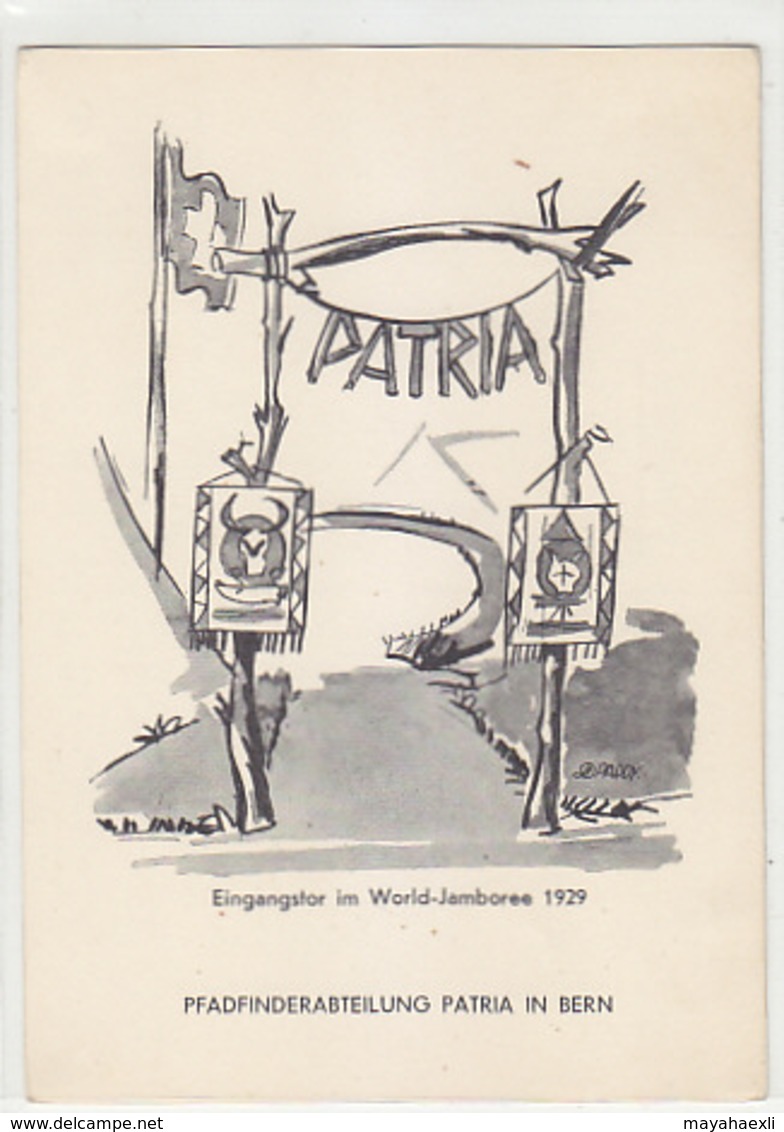 Eingangstor World-Jamboree 1929 - Zeichnung Der Pfadi-Abt. Patria Bern    (80313 - Scoutisme