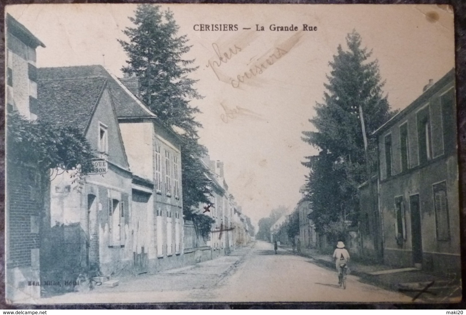 (89).CERISIERS.LA GRANDE RUE.CIRCULE 1927. - Cerisiers