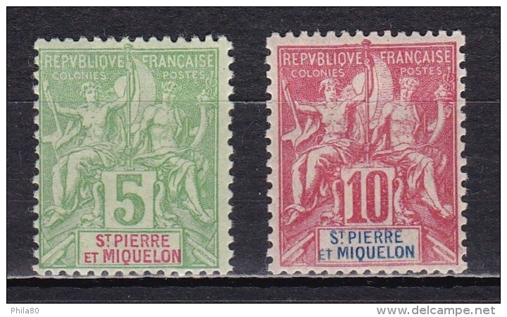 St Pierre Et Mqn N°72*,73* - Neufs