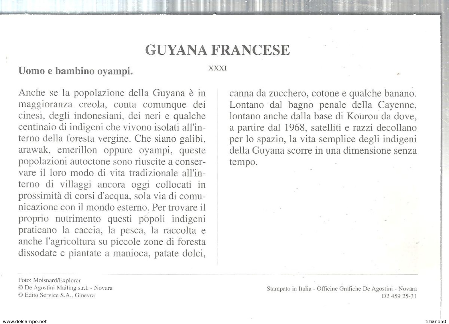 GUYANA FRANCESE-UOMO E BAM,BINO OYAMPI-IMMAGINI DAL MONDO-4342 - Oceanië