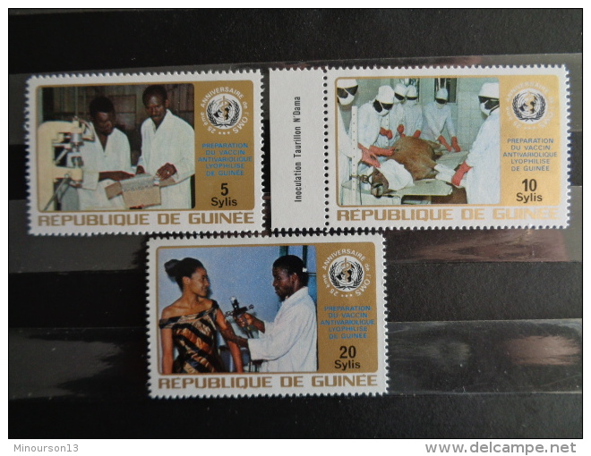 GUINEE 1973  N° 504 à 510 **   - 25e ANNIVERSAIRE DE L'ORGANISATION MONDIALE DE LA SANTE - Guinée (1958-...)