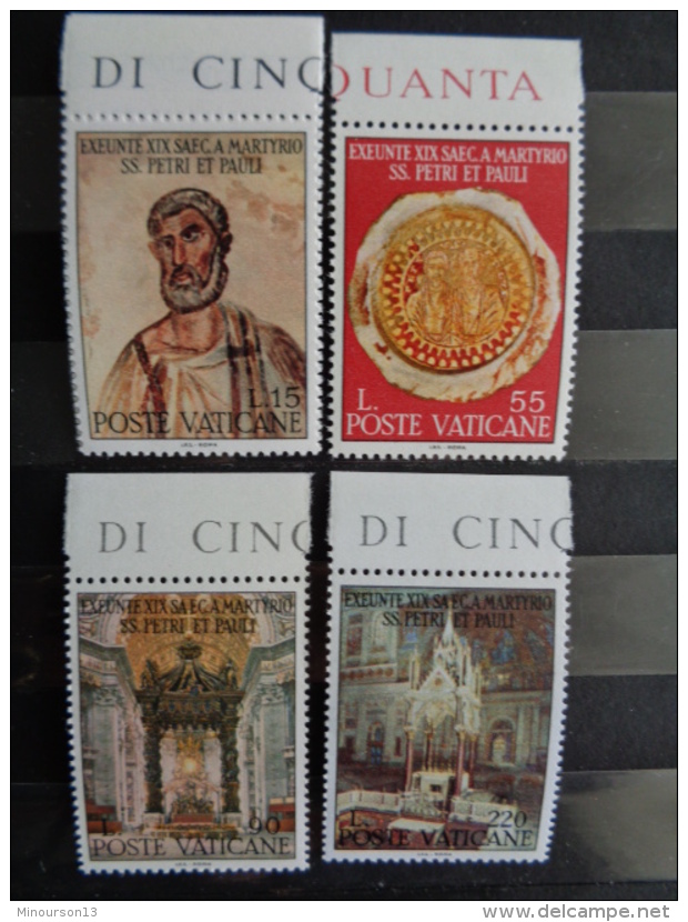 VATICAN 1967  Y&amp;T N° 466 à 470 ** - 19e CENTEN. DE LA MORT DE SAINT PIERRE ET SAINT PAUL - Ongebruikt