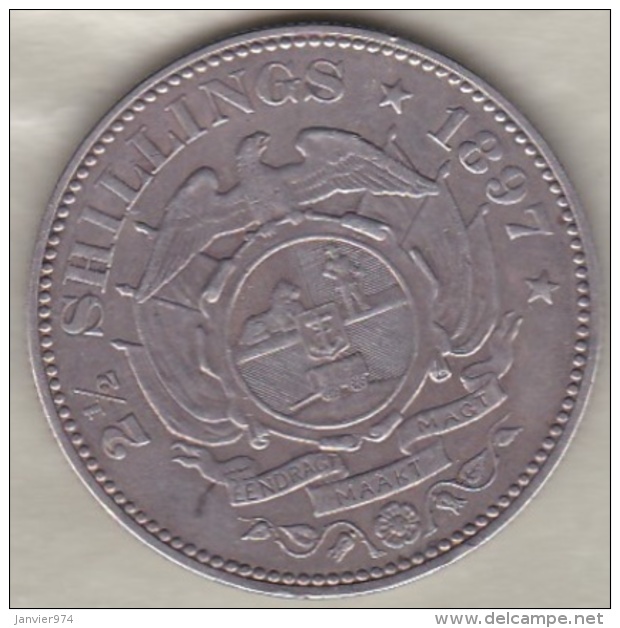 Afrique Du Sud . 2 &frac12; Shillings 1897 . Argent . KM# 7 - Afrique Du Sud