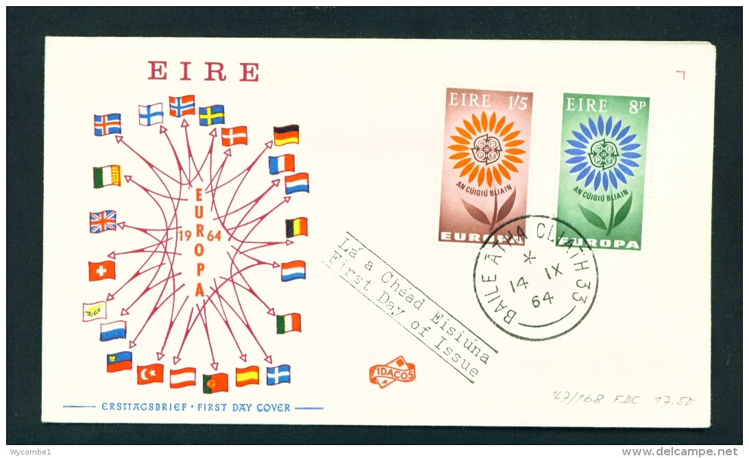 IRELAND  -  1964  Europa  FDC - FDC