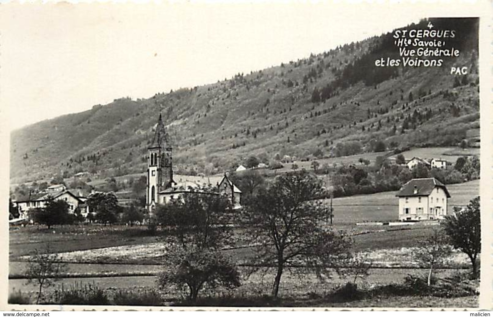 -dpts Div.- Ref-YY228- Haute Savoie - Saint Cergues - St Cergues - Vue Generale Et Les Voirons - Carte Bon Etat - - Saint-Cergues