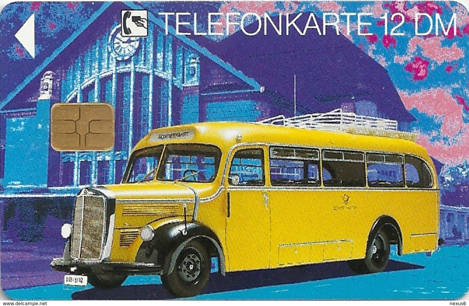 Germany - Historische Postautos 4 - Kraftomnibus (1951) - E 12-09.93 - 50.000ex, Used - E-Series : D. Postreklame Edition