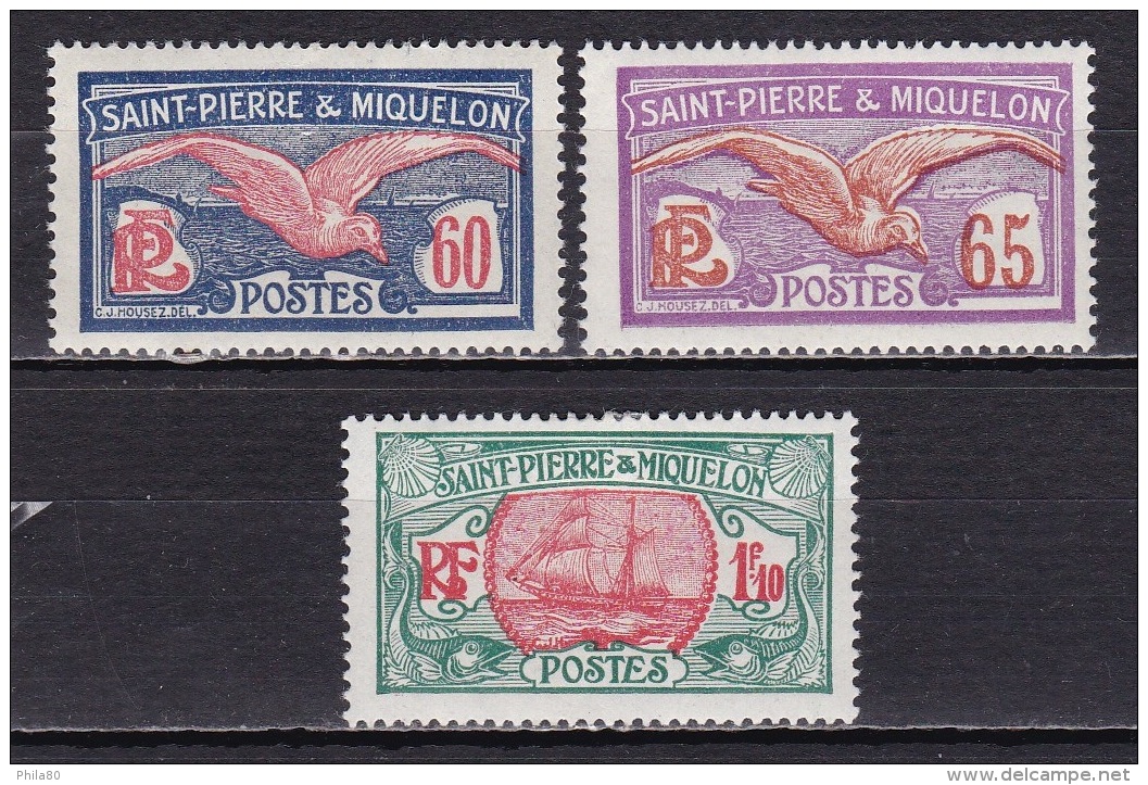 St Pierre Et Mqn N°116*,117*,117A* - Unused Stamps