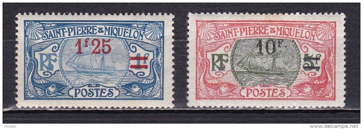 St Pierre Et Mqn N°124*,127* - Unused Stamps