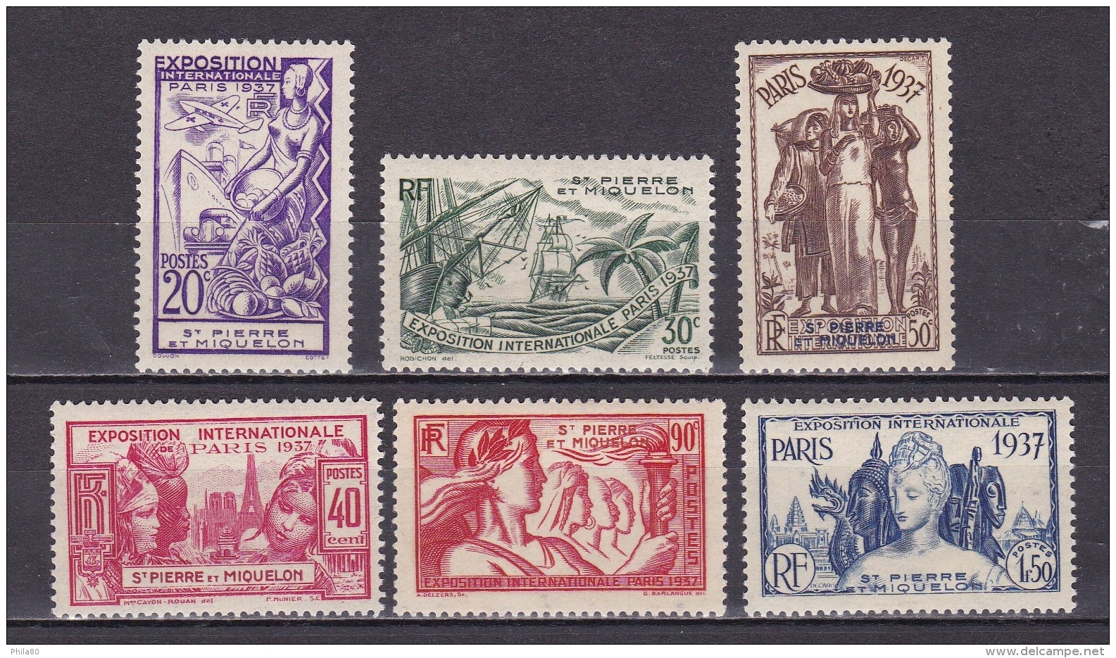 St Pierre Et Mqn N°160* à 165* - Unused Stamps