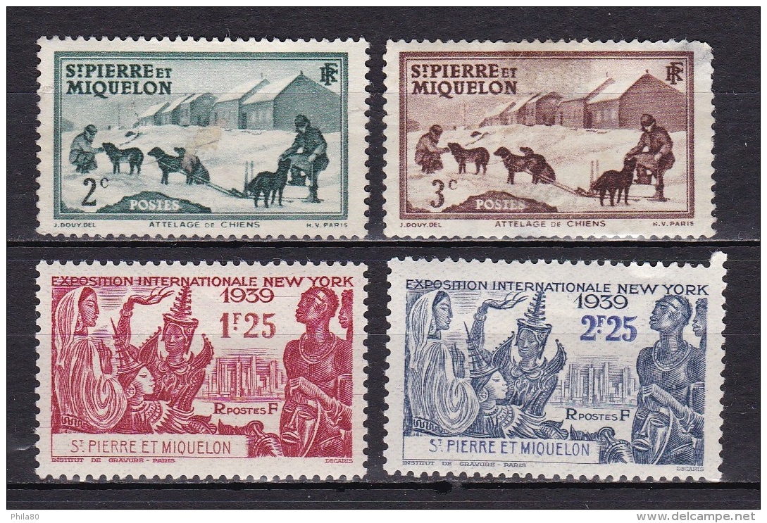 St Pierre Et Mqn N°167*,168*,189*,190* - Unused Stamps