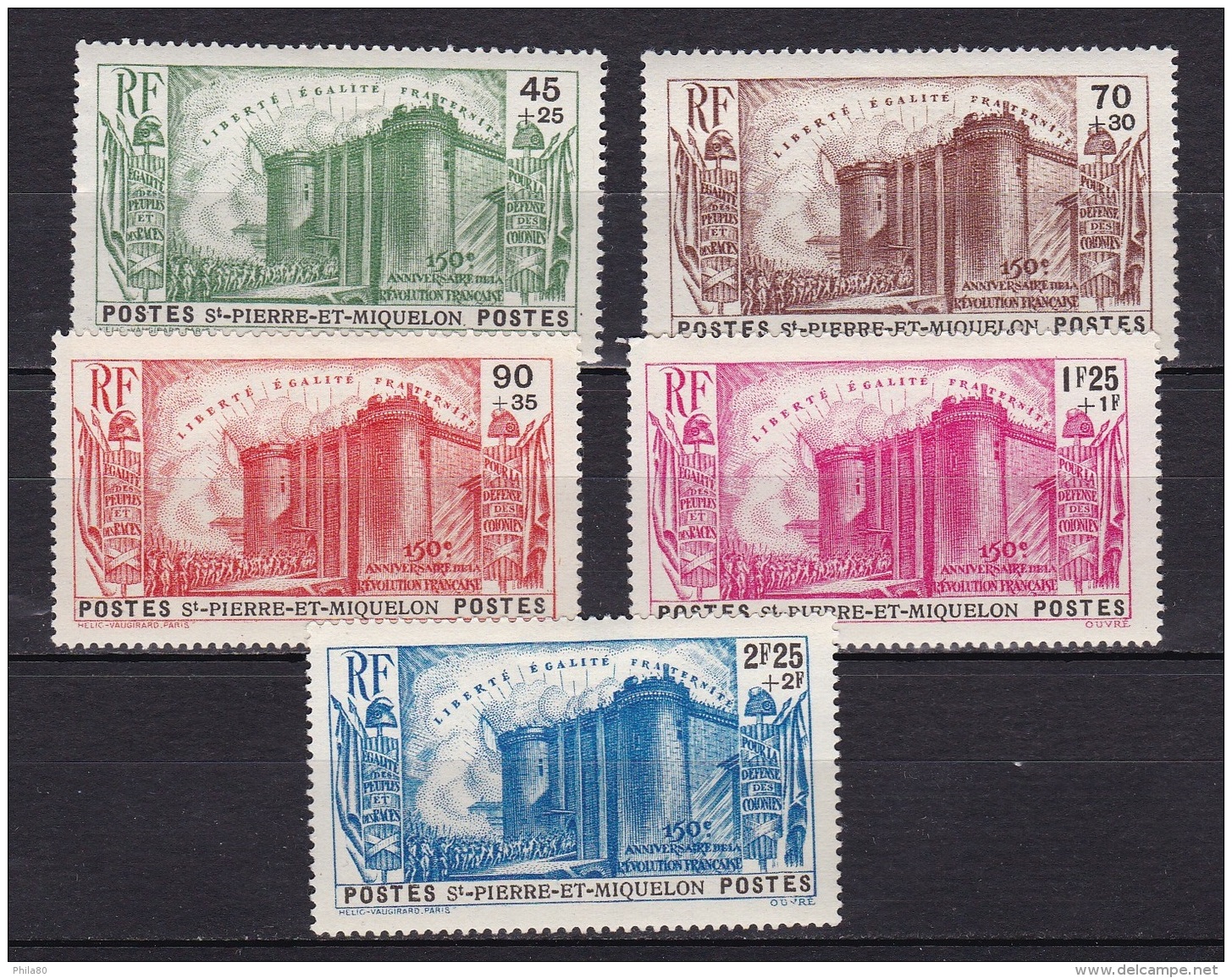 St Pierre Et Mqn N°191* à 195* - Unused Stamps